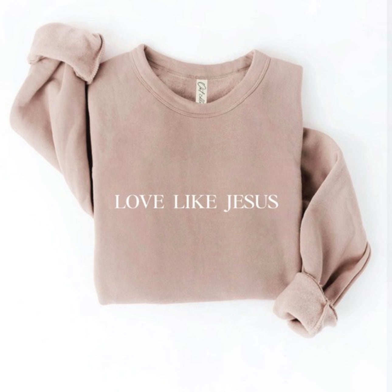 LOVE LIKE JESUS Tan Graphic Sweatshirt