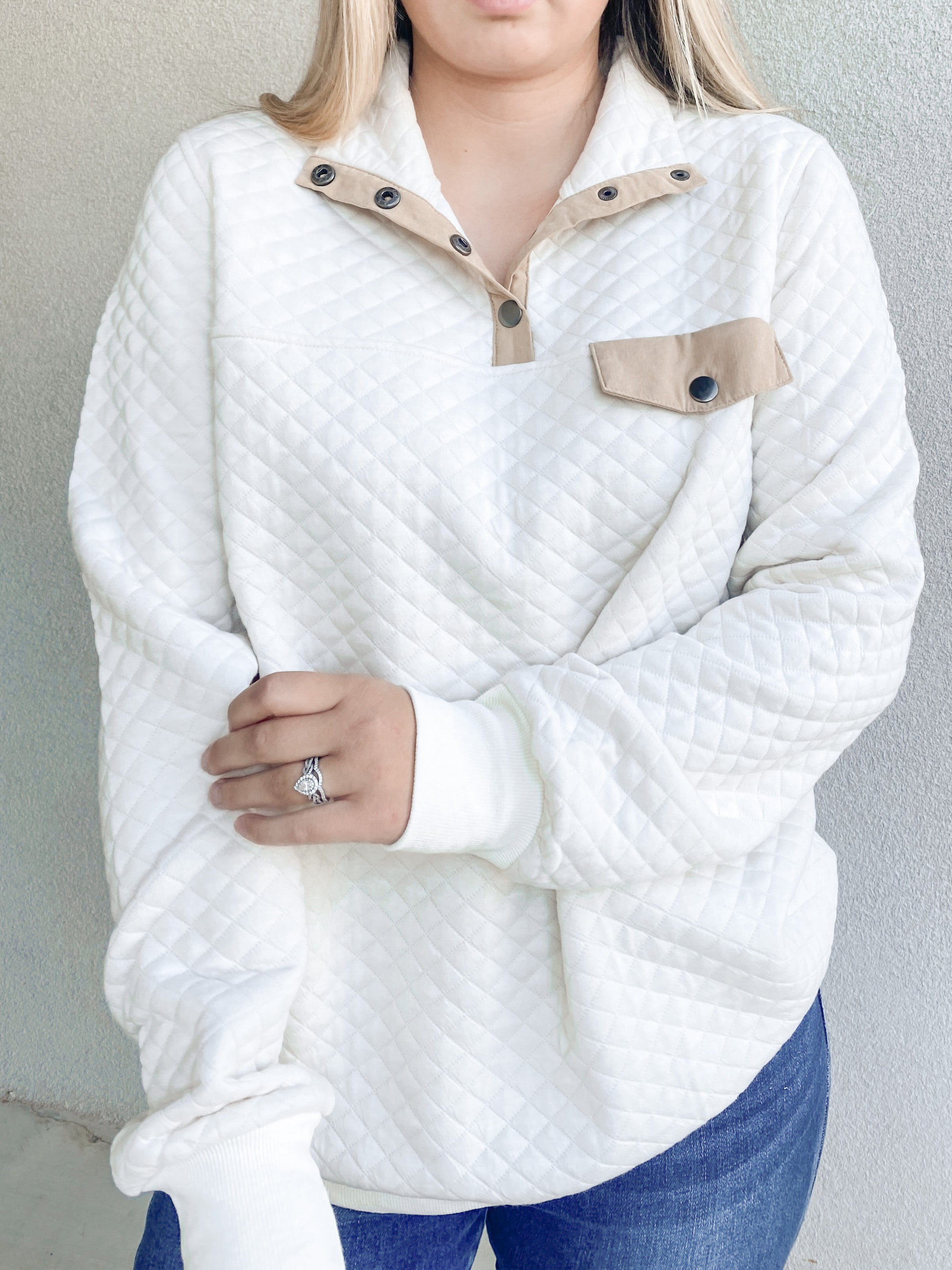 Ivory Diamond Pull Over